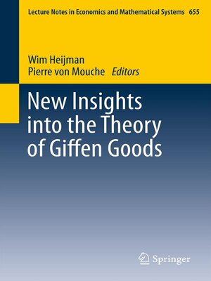 cover image of New Insights into the Theory of Giffen Goods